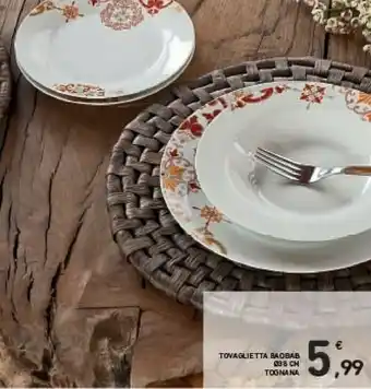 Conad Tognana porcellane Tovaglietta Baobab 38 Cm offerta