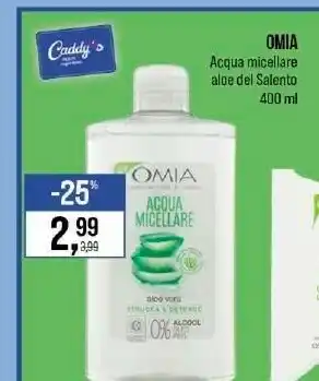 Caddy's Omia Acqua Micellare Aloe Del Salento 400 Ml offerta