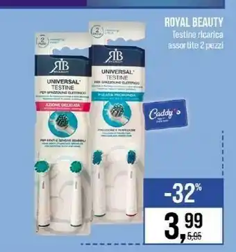 Caddy's Royal Beauty Testine Ricarica 2 Pezzi offerta
