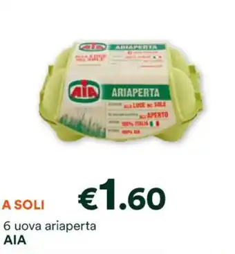 Unes 6 uova ariaperta AIA offerta