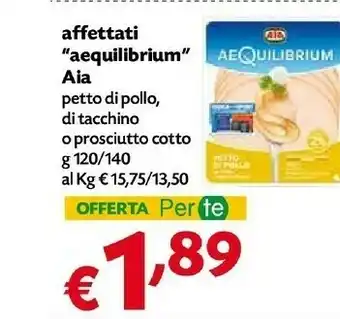 Pam Aia Petto Di Pollo Cotto Al Forno Aequilibrium 140 G(ml) offerta