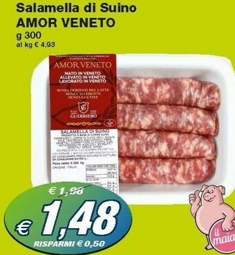 Prix Quality Amor Veneto Salamella Di Suino offerta