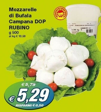 Prix Quality Rubino Mozzarella Di Bufala Campana offerta