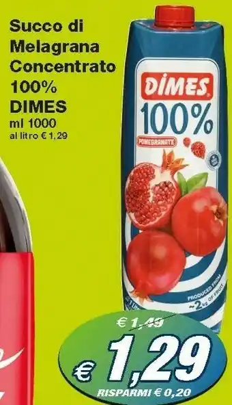 Prix Quality Dimes Succo Di Melagrana Concentrato 100% offerta