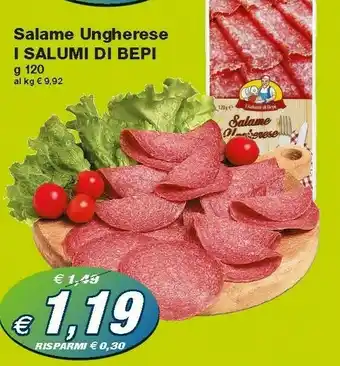 Prix Quality Salumi Di Bepi Salame Ungherese offerta