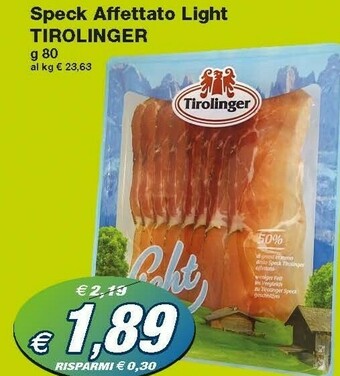 Prix Quality Tirolinger Speck Affettato Light offerta