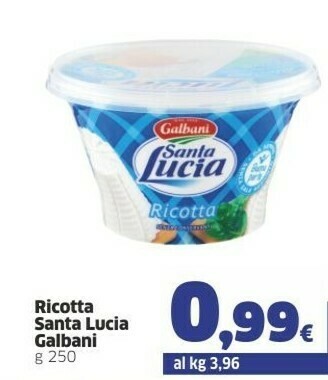 Sigma Galbani Ricotta Santa Lucia 250 G(ml) offerta
