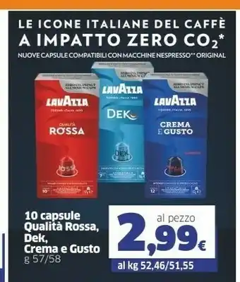 Sigma Lavazza Lavazza - Lavazza Crema e Gusto Gusto Forte offerta