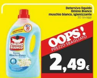 Sigma Omino Bianco Detersivo Liquido Muschio Bianco offerta