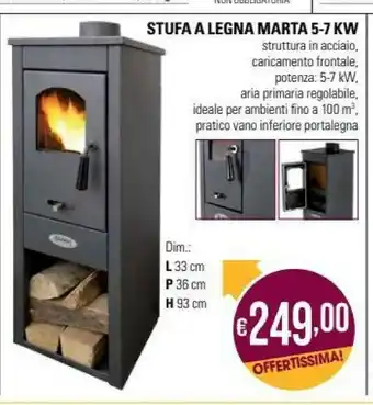 Stufa A Legna Marta 5-7 Kw