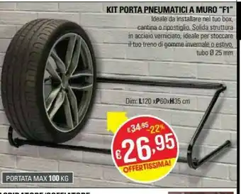 Kit Porta Pneumatici A Muro F1