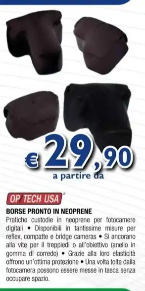 OP TECH USA BORSE PRONTO IN NEOPRENE