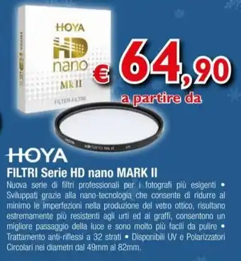 Photop HOYA FILTRI Serie HD nano MARK II offerta