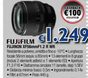 FUJIFILM FUJINON XF56mmF1.2 R WR