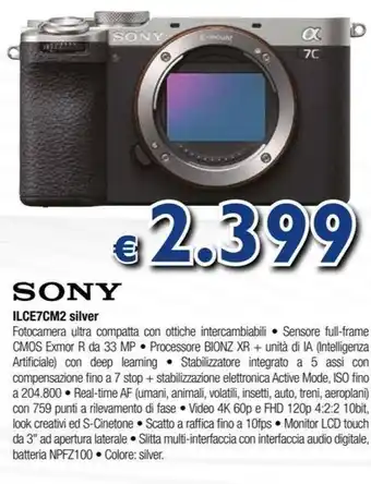 Photop SONY ILCE7CM2 silver offerta