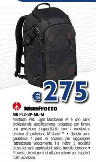 Photop Manfrotto MB PL2-BP-ML-M offerta