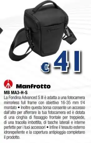 Photop Manfrotto MB MA3-H-S offerta