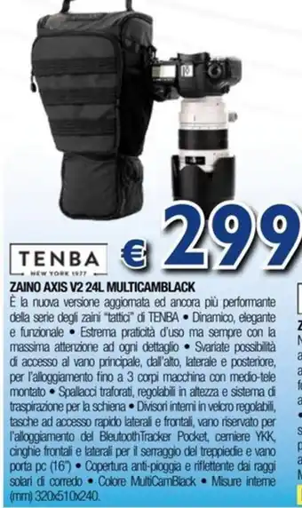 TENBA ZAINO AXIS V2 24L MULTICAMBLACK