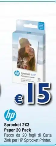 Photop hp Sprocket 2X3 Paper 20 Pack offerta