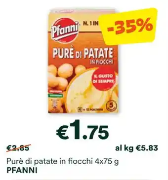 Unes Purè di patate in fiocchi 4x75 g PFANNI offerta