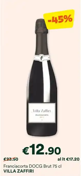 Franciacorta DOCG Brut 75 cl VILLA ZAFFIRI