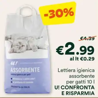 Unes Lettiera igienica assorbente per gatti 10 l U! CONFRONTA E RISPARMIA offerta