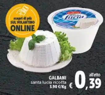 Deco Supermercati GALBANI santa lucia ricotta offerta