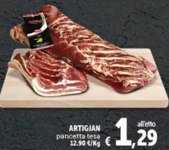 Deco Supermercati ARTIGIAN pancetta tesa offerta