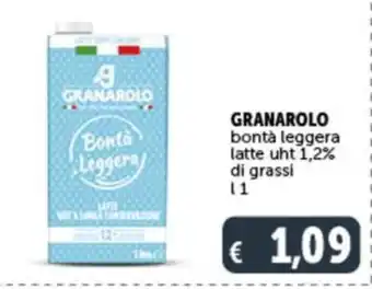 Deco Supermercati GRANAROLO bontà leggera latte uht 1,2% di grassi offerta