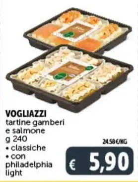 Deco Supermercati VOGLIAZZI tartine gamberi e salmone offerta