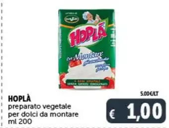 Deco Supermercati HOPLÀ preparato vegetale per dolci da montare ml 200 offerta