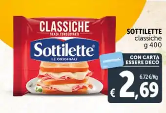 Deco Supermercati SOTTILETTE classiche offerta