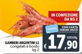 Deco Supermercati GAMBERI ARGENTINI L1 congelati a bordo kg 2 offerta
