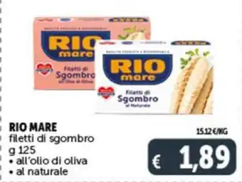 Deco Supermercati RIO MARE filetti di sgombro g 125 offerta