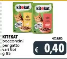 Deco Supermercati KITEKAT bocconcini per gatto vari tipi g 85 offerta