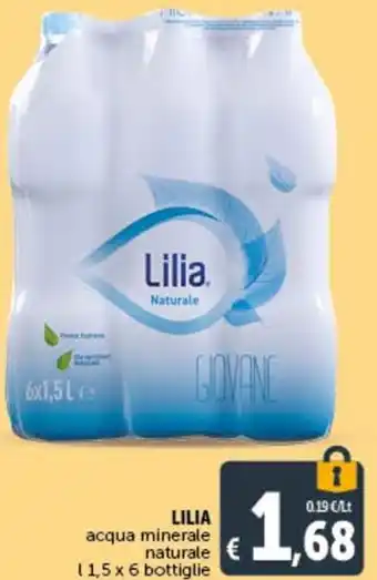LILIA acqua minerale naturale l 1,5 x 6 bottiglie