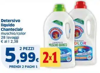 Sigma Detersivo liquido Chanteclair muschio/color 28 lavaggi offerta