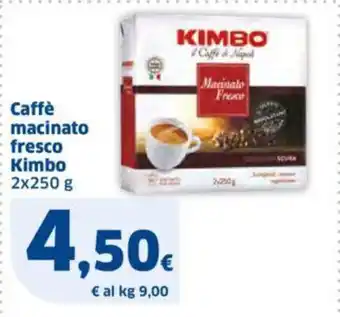 Sigma Caffè macinato fresco Kimbo 2x250 g offerta