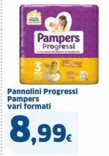 Sigma Pannolini Progressi Pampers vari formati offerta