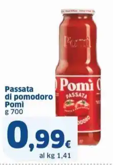 Sigma Passata di pomodoro Pomi g 700 offerta