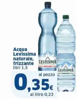 Sigma Acqua Levissima naturale, frizzante litri 1,5 offerta
