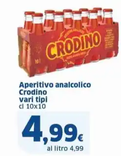 Sigma Aperitivo analcolico Crodino vari tipi cl 10x10 offerta