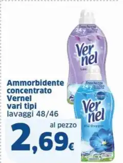 Sigma Ammorbidente concentrato Vernel vari tipi lavaggi 48/46 offerta