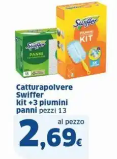 Sigma Catturapolvere Swiffer kit +3 piumini panni pezzi 13 offerta