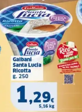 Sigma Galbani Santa Lucia Ricotta g. 250 offerta