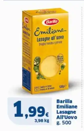 Sigma Barilla Emiliane Lasagne All'Uovo offerta