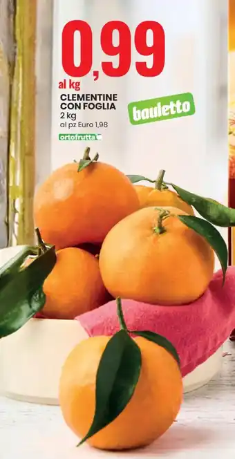 Eurospin CLEMENTINE CON FOGLIA 2 kg offerta