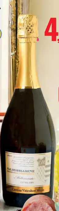 Eurospin VALDOBBIADENE PROSECCO SUPERIORE DOCG MILLESIMATO EXTRA DRY 750 ml offerta