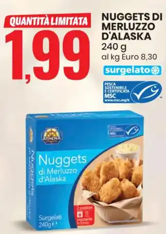 Eurospin NUGGETS DI MERLUZZO D'ALASKA 240 g offerta