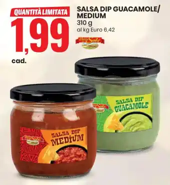 Eurospin SALSA DIP GUACAMOLE/ MEDIUM 310 g offerta
